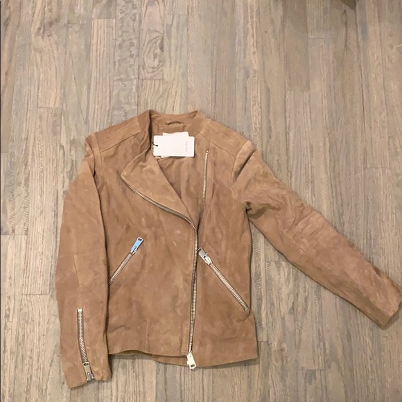 Reiss Jackets & Blazers - Reiss Sophie Suede Biker Jacket Women’s 0